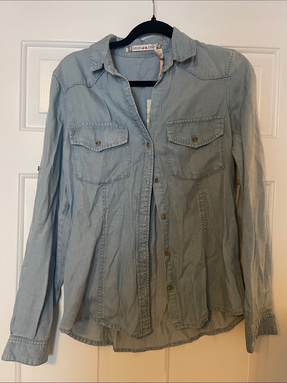 Chelsea & Violet Light Denim Button-Down Shirt
